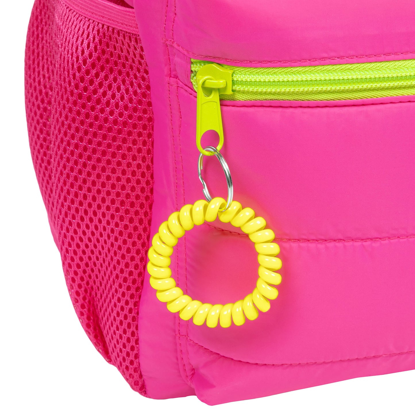 Style.Lab: Debo Rainbow Puffer Backpack - Hot Pink