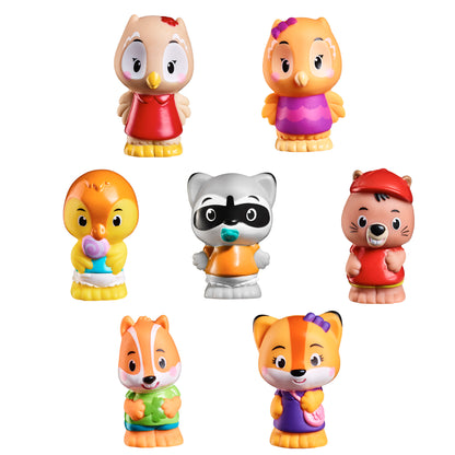 Timber Tots Klorofil Family 2 Inch Plush Animal Set - 7 Characters
