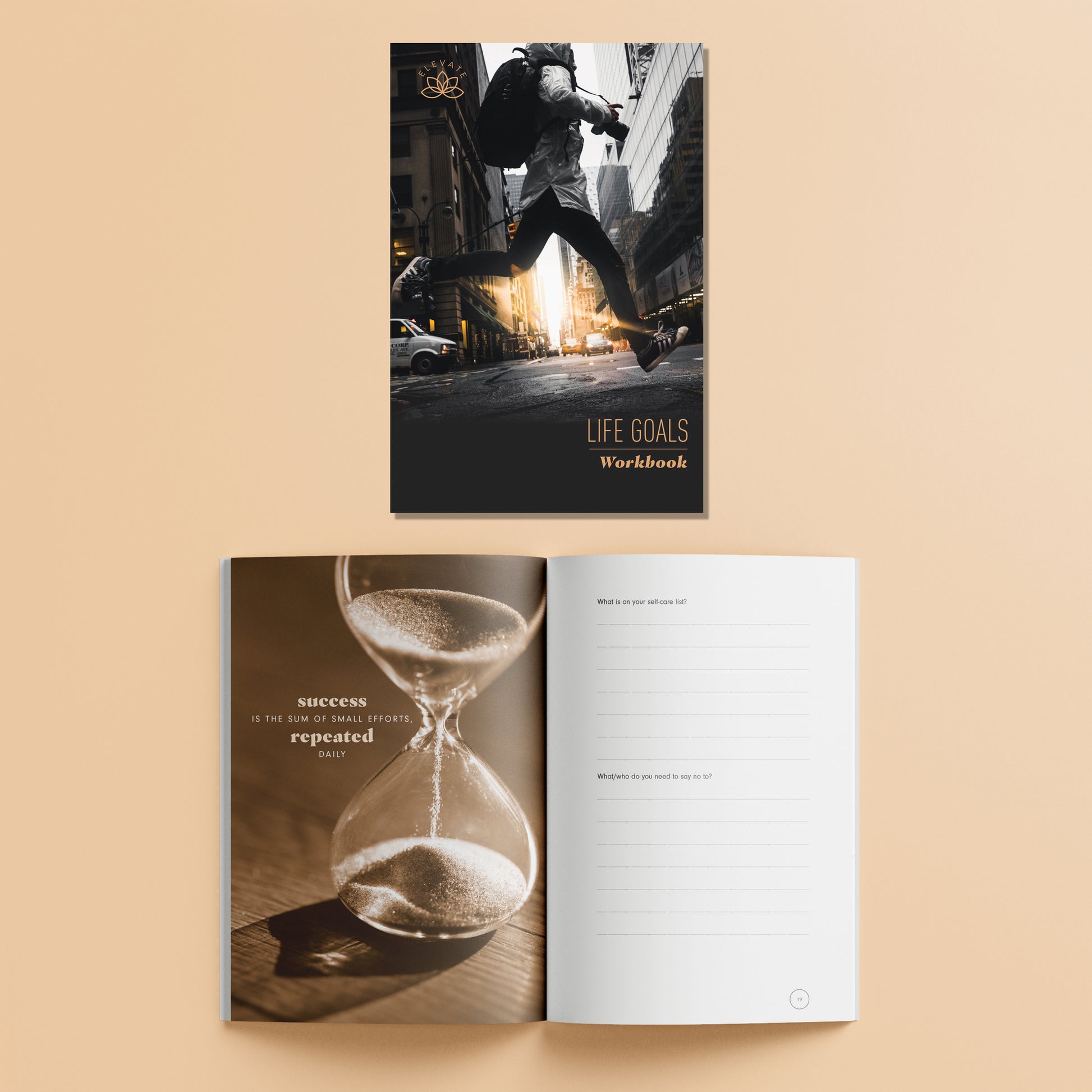 Elevate Vision Board Kit - Life Goals Workbook with motivational imagery