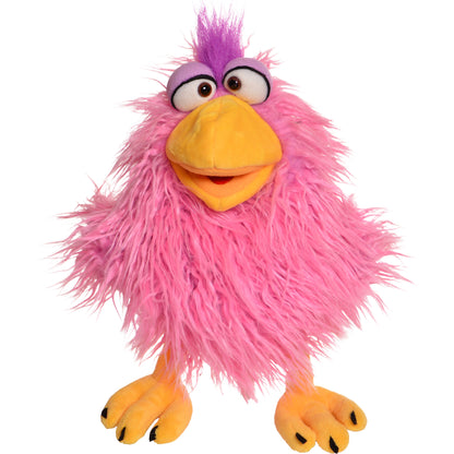 Living Puppets Cheeks The Pink Chicken Hand Puppet - 14" Plush