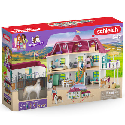Schleich Horse Club Lakeside Country House & Stable - 192pc Doll House Adventure Playset
