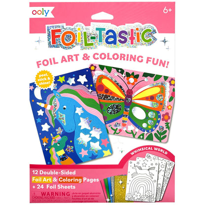 OOLY Whimsical World Foil-tastic Art & Coloring Set - DIY Craft for Kids 6+