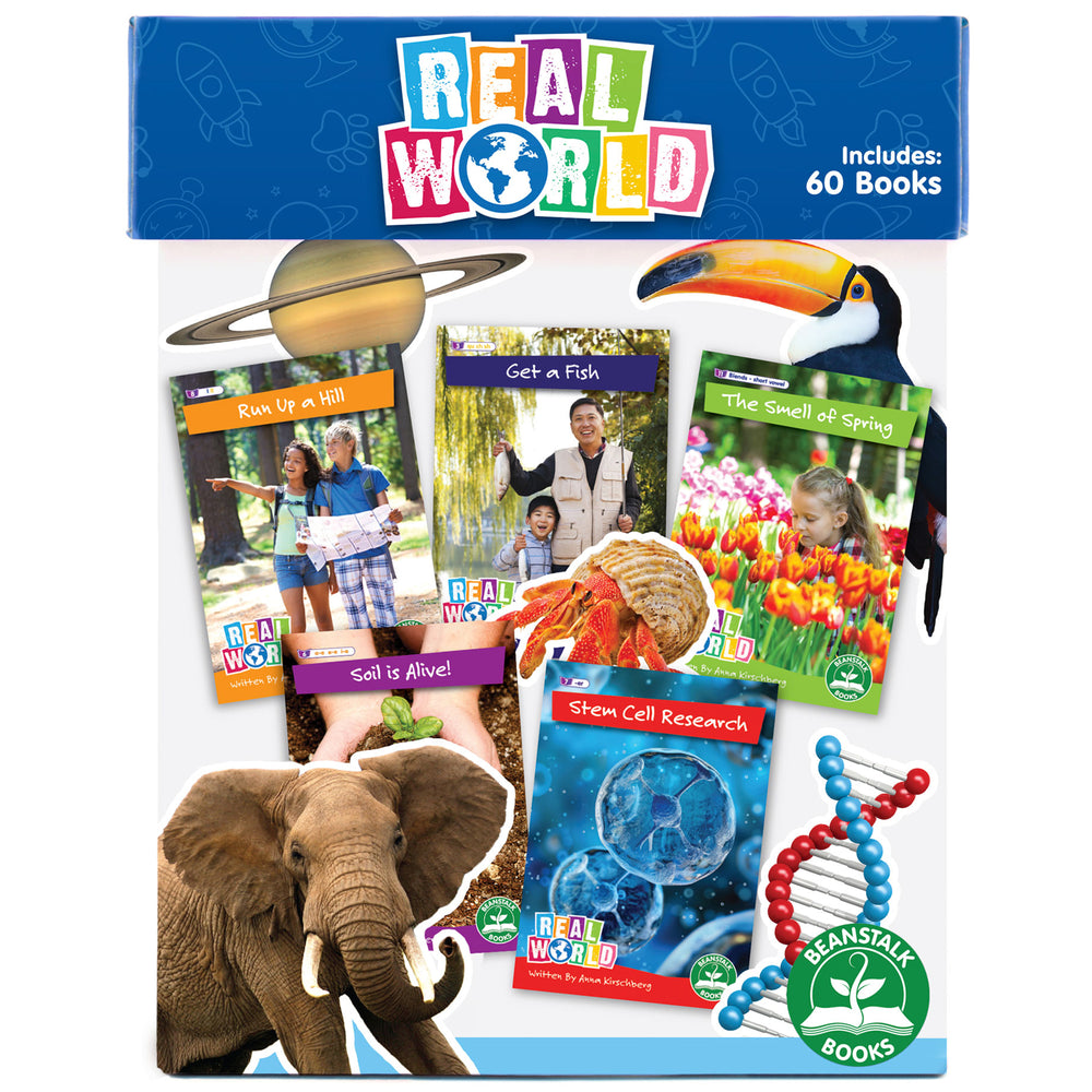Junior Learning: Real World - Phases 2-6, 60-Book Non-Fiction Hi-Lo Decodables Set