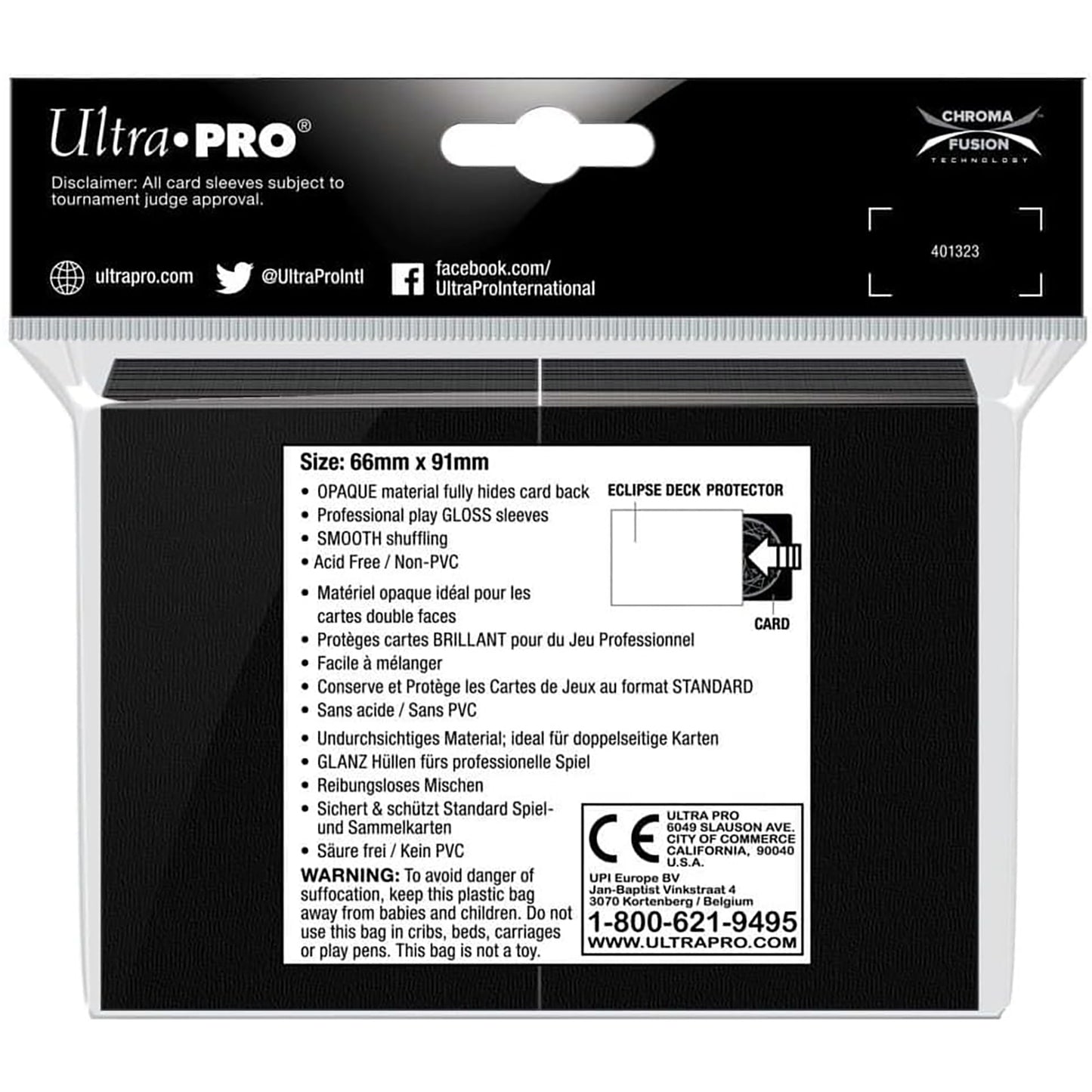 Ultra Pro Eclipse: Pro Gloss Deck Protector Sleeves - 100ct