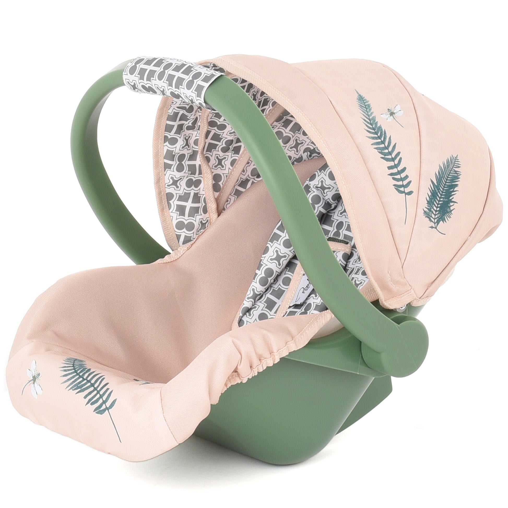 Roma RHS Car Seat Fern - Cream and green infant car seat with fern leaf design