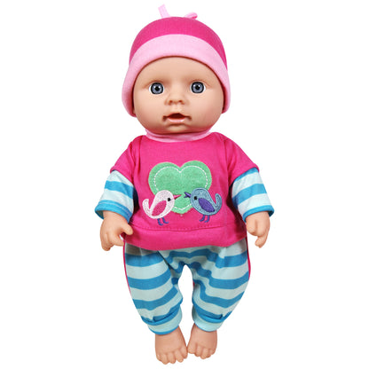 Charming Tots 12" Baby Doll Playset with Bunk Bed and High Chair - Multicolor