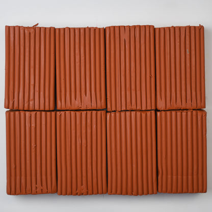 Original Sculpey Terra Cotta Clay 8lb pack showing eight orange clay blocks
