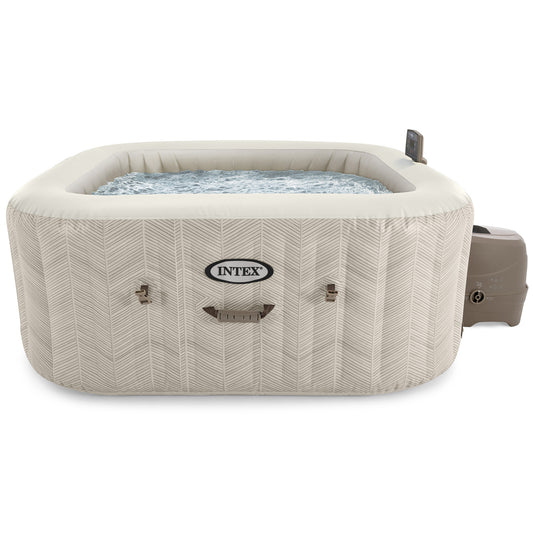 Intex PureSpa Chevron Deluxe 6-person hot tub in cream with water jets