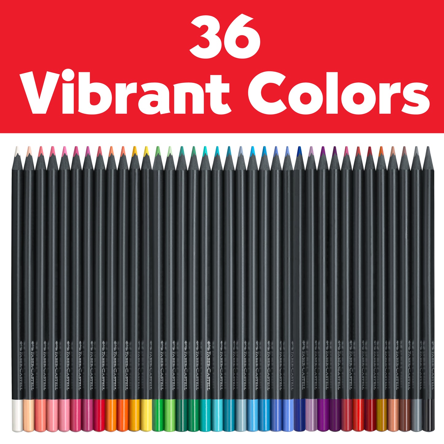 Faber-Castell Black Edition 36 Color Pencils Set - Brilliant Hues