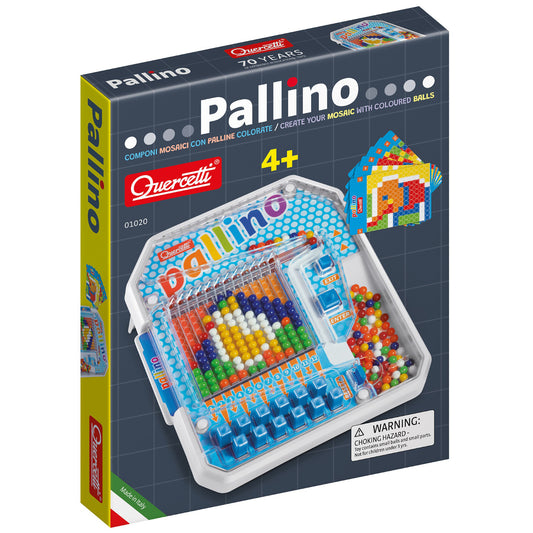 Quercetti Pallino Colorful Mosaic Game - Interactive STEM Toy with Design Cards