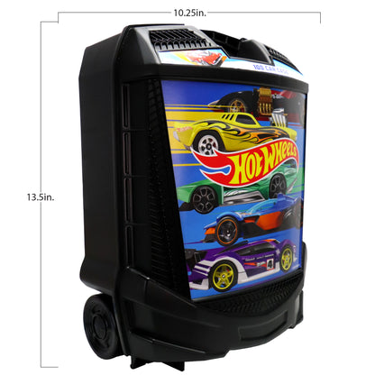 Hot Wheels 100-Car Rolling Storage Case with retractable handle and wheels