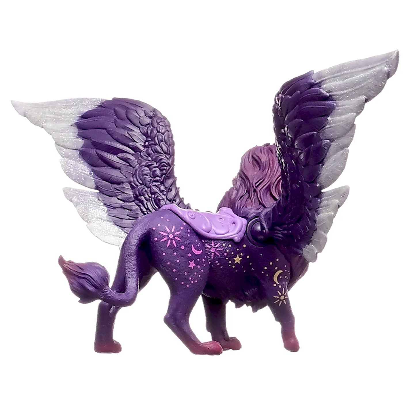Schleich Bayala Moon Lion purple glitter figurine with iridescent wings