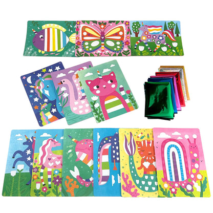 OOLY Whimsical World Foil-tastic Art & Coloring Set - DIY Craft for Kids 6+