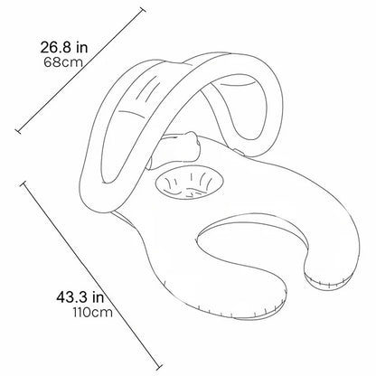 Float Together Baby Seat Into the Garden Ditsy Floral with dimensions 26.8 in and 43.3 in
