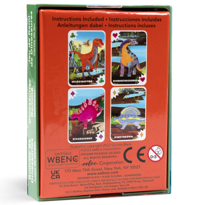 eeBoo Dinosaur Rummy Card Game for Kids
