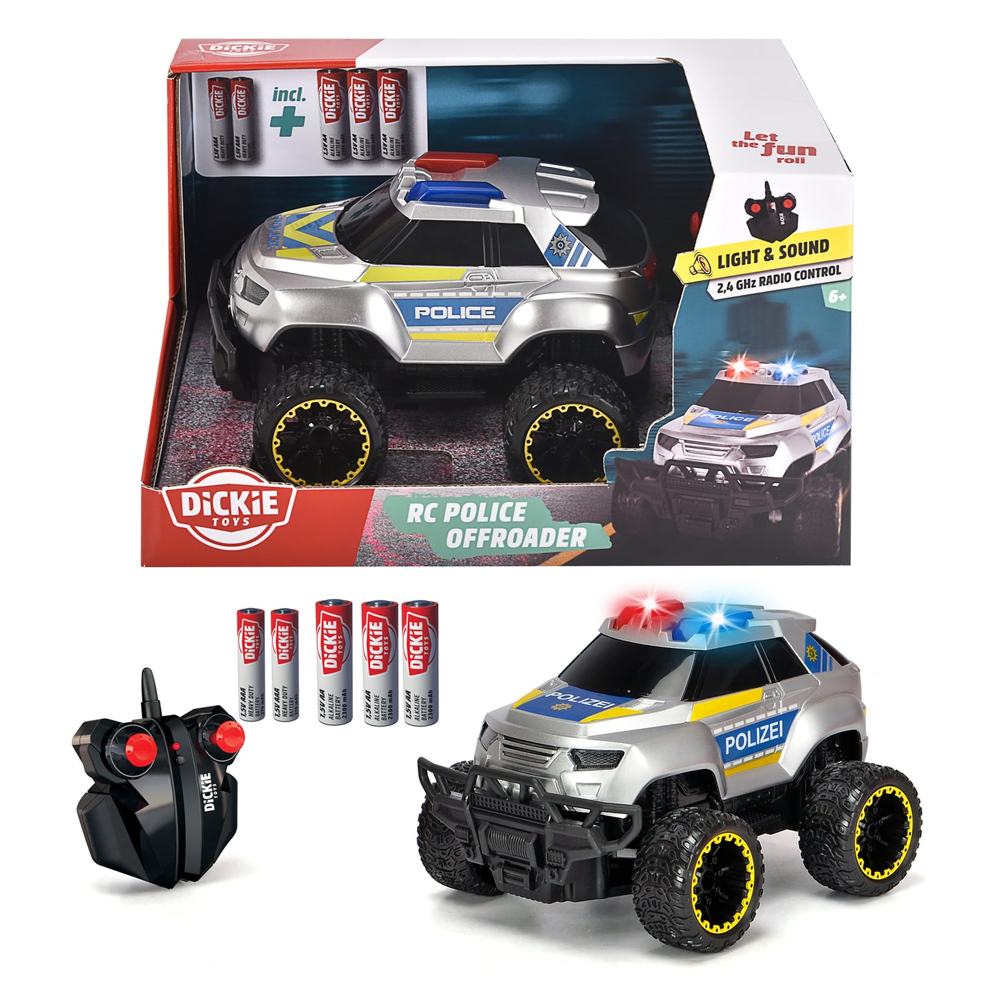 Dickie Toys - Radio Control 2.4 GHz Police Offroader Vehicle
