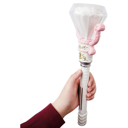 Enchanted Princess Light-Up Spinning Diamond Wand – White