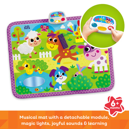 Kids Hits Touch & Play Mat Farm Friends musical sensory floor pad with lights and animal sounds for babies 6 months+