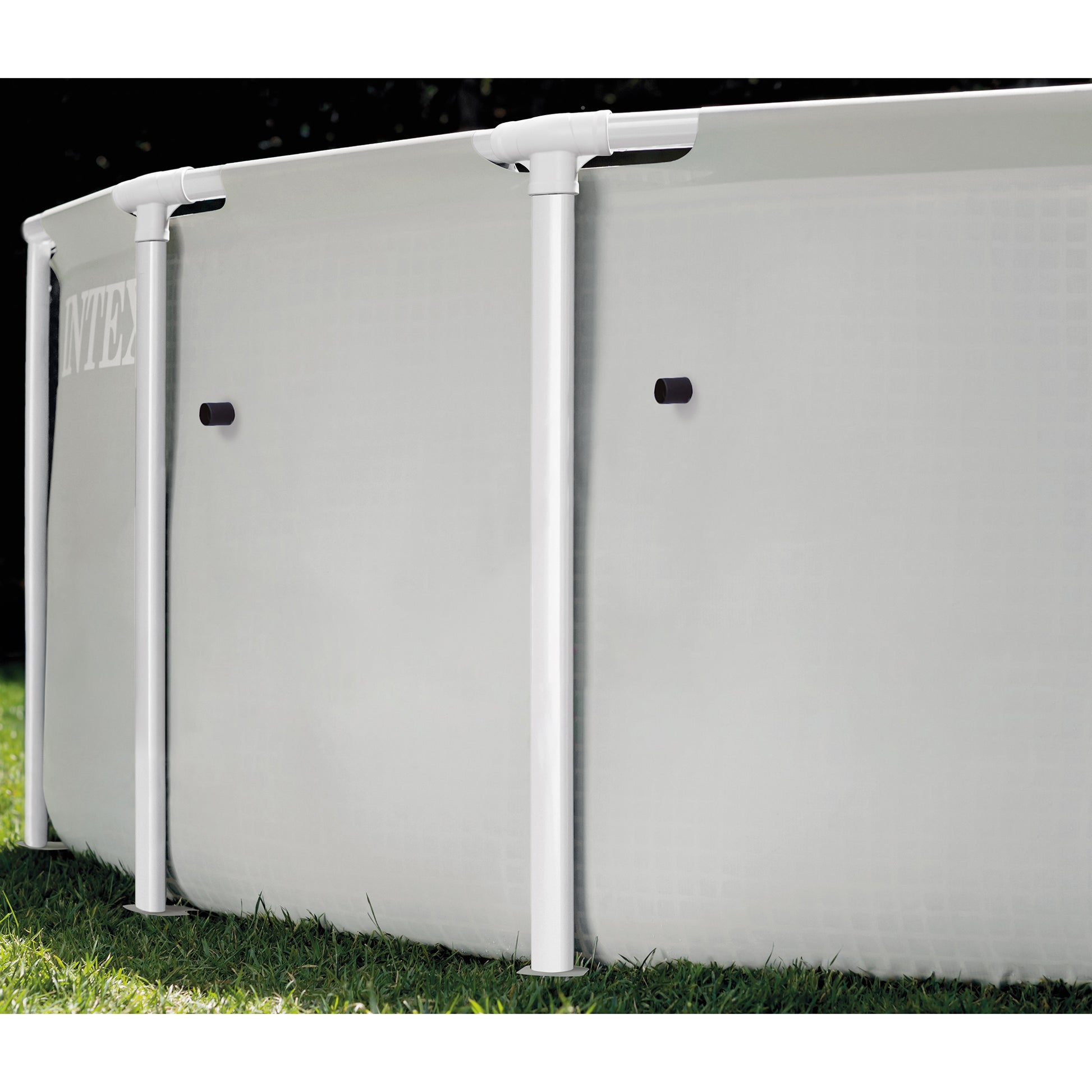 Prism Frame Premium Pool Set 12'x30" white above-ground pool with white frame