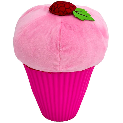 Strawberry Shortcake Pop 'n' Flip Raspberry Torte 15" plush doll with pink frosting top and magenta cone