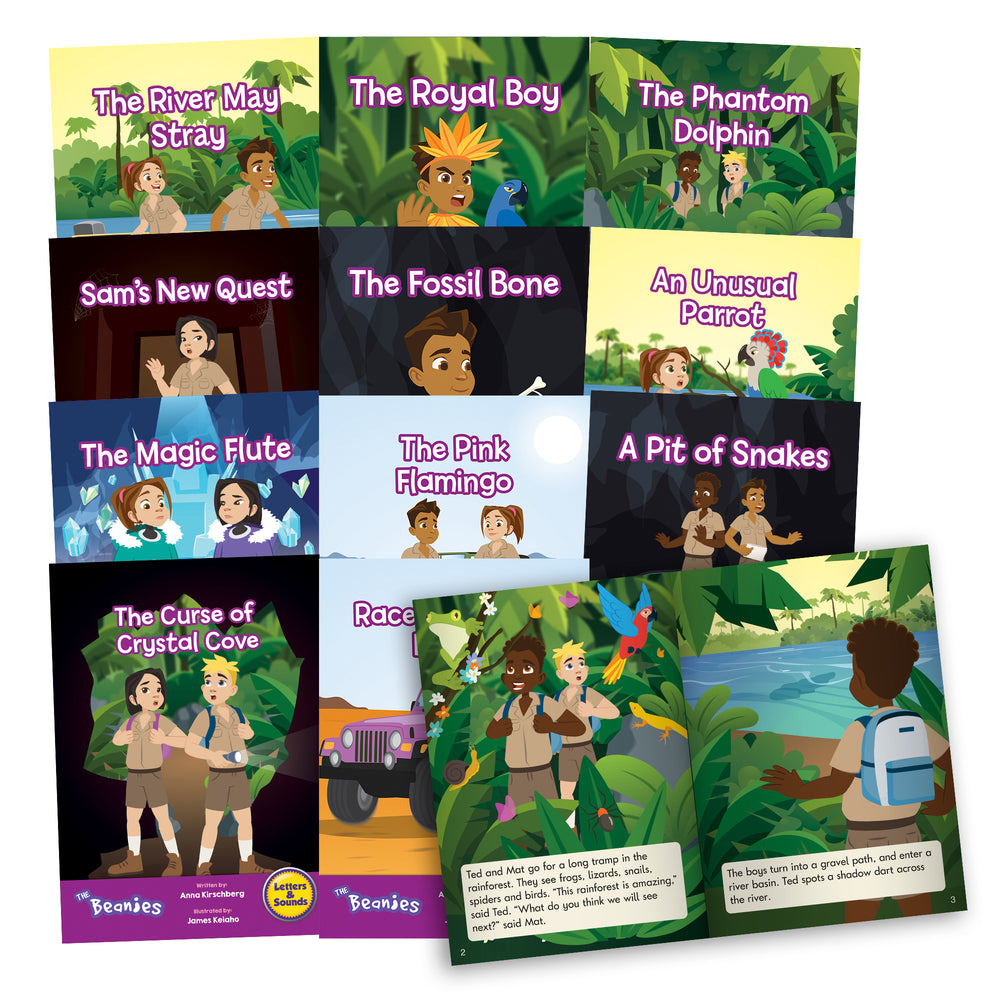 Junior Learning The Beanies Diversity Phase 5 Hi-Lo Decodables 12 Book Set