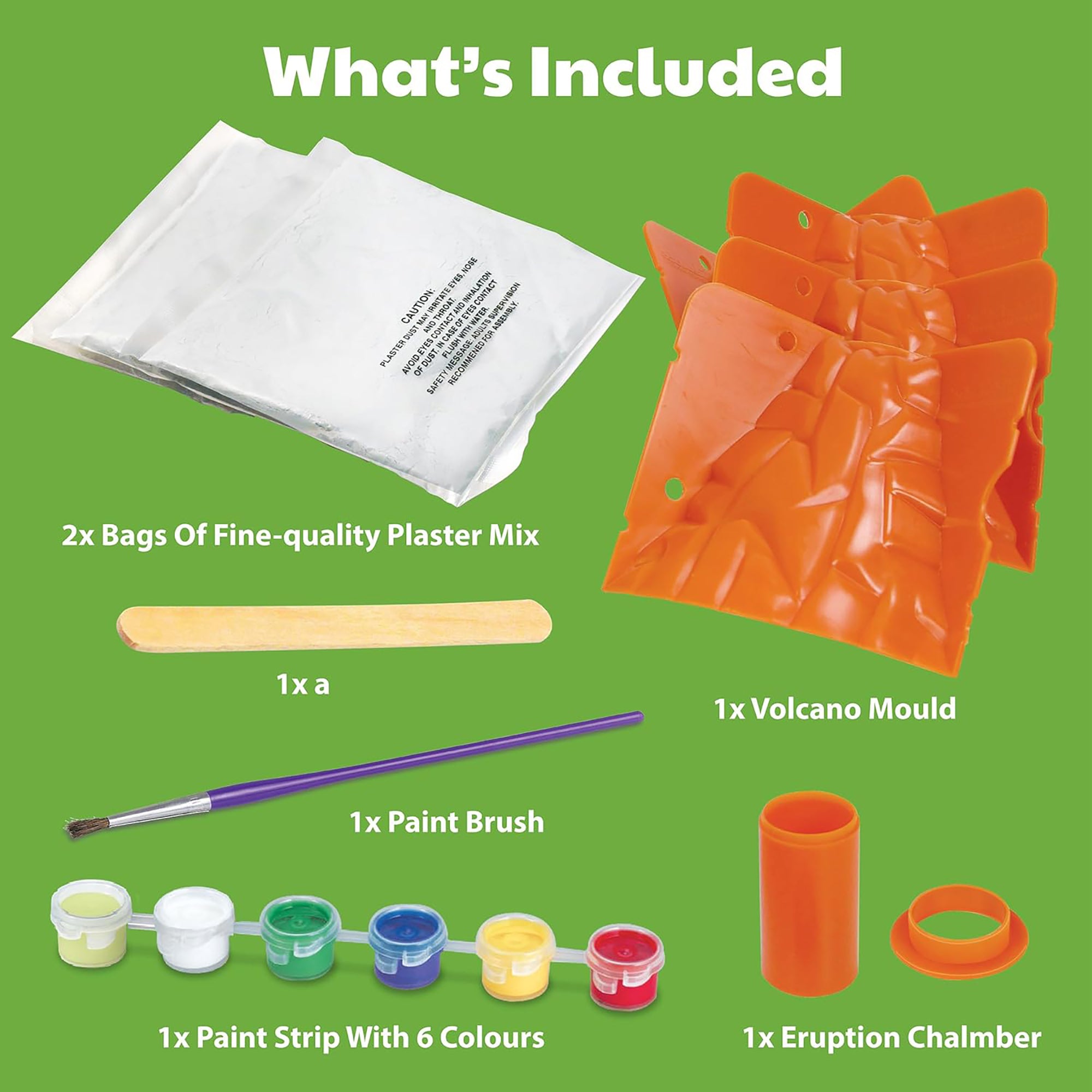 【大特価】Volcano Label 9枚セット KidzLabs Volcano Making Kit With Erupting Science Experiment