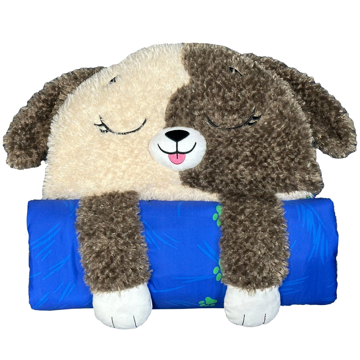 Happy Nappers Large Brown Dog 2-in-1 Pillow Sleepy Sack Plush Toy