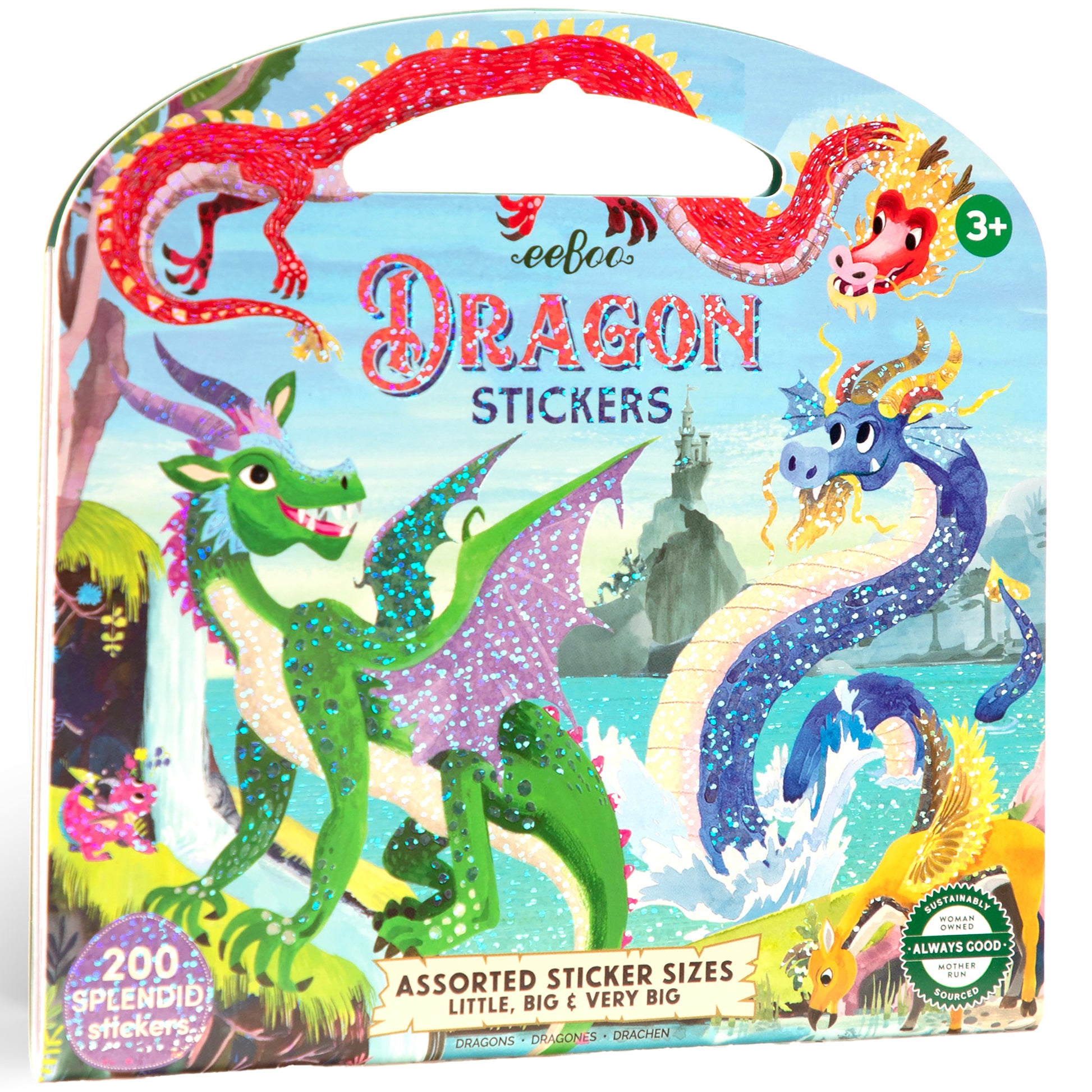 eeBoo Shiny Dragon Sticker Book With Over 200 Stickers – Toys