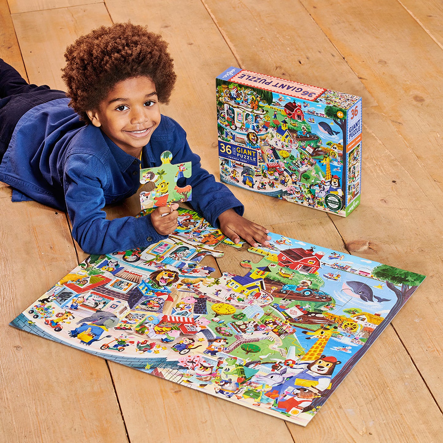 Friendly Town Giant Jigsaw Puzzle - 36 Pieces