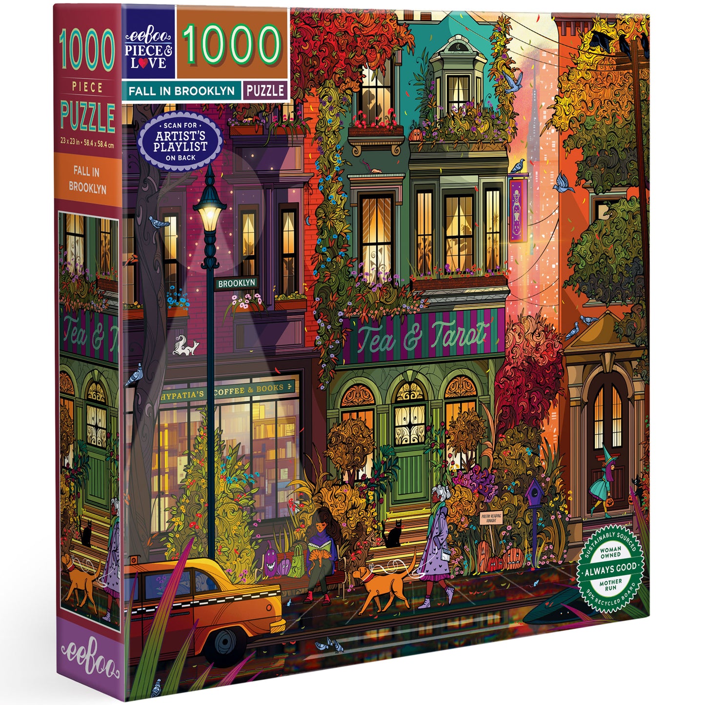 eeBoo Piece & Love Fall In Brooklyn 1000 pc Puzzle