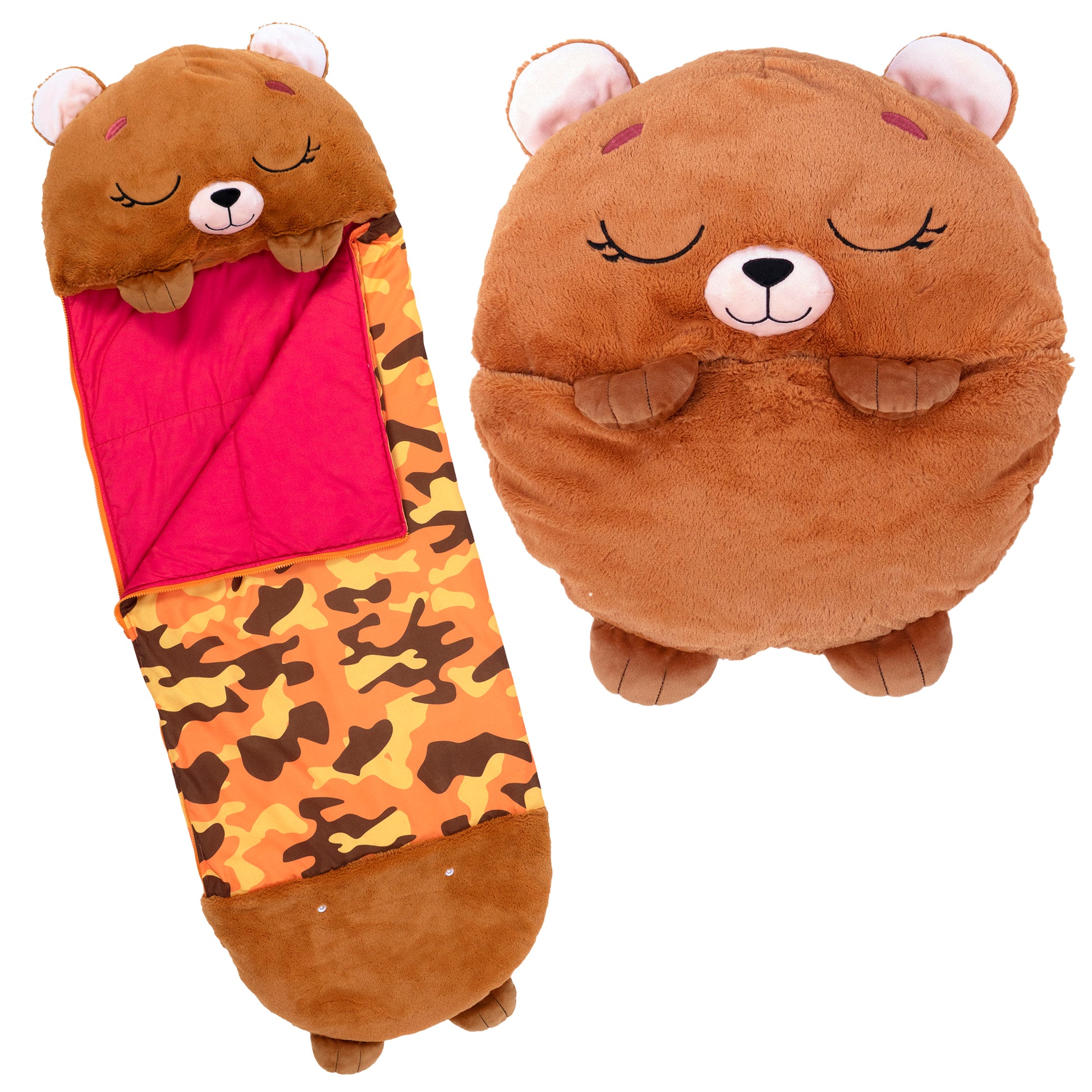 Happy Nappers Medium Pillow and Sleepy Sack Benny the Bear