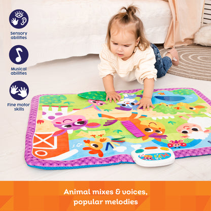 Kids Hits Touch & Play Mat Farm Friends colorful sensory floor pad with animal sounds and lights