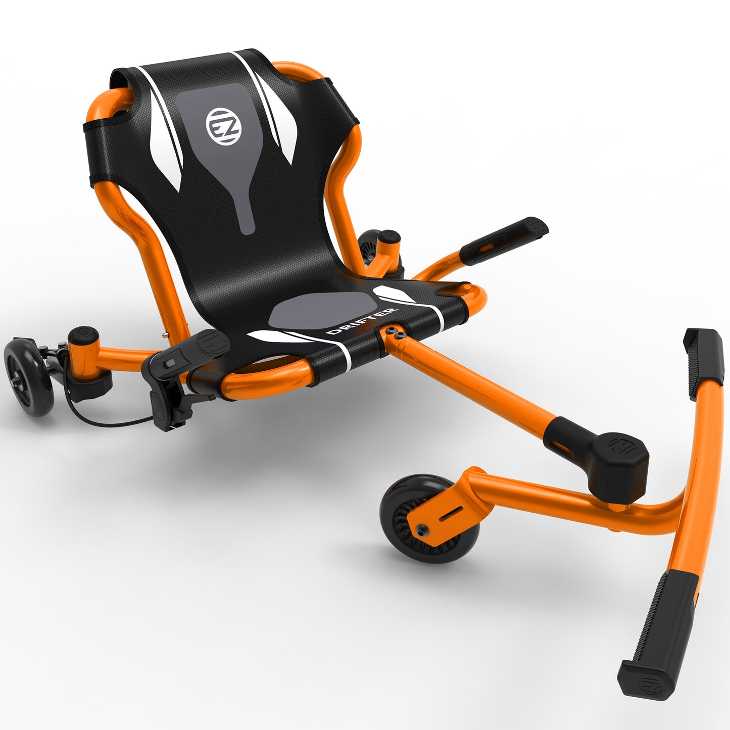 EzyRoller Drifter X orange and black ride-on toy with three wheels