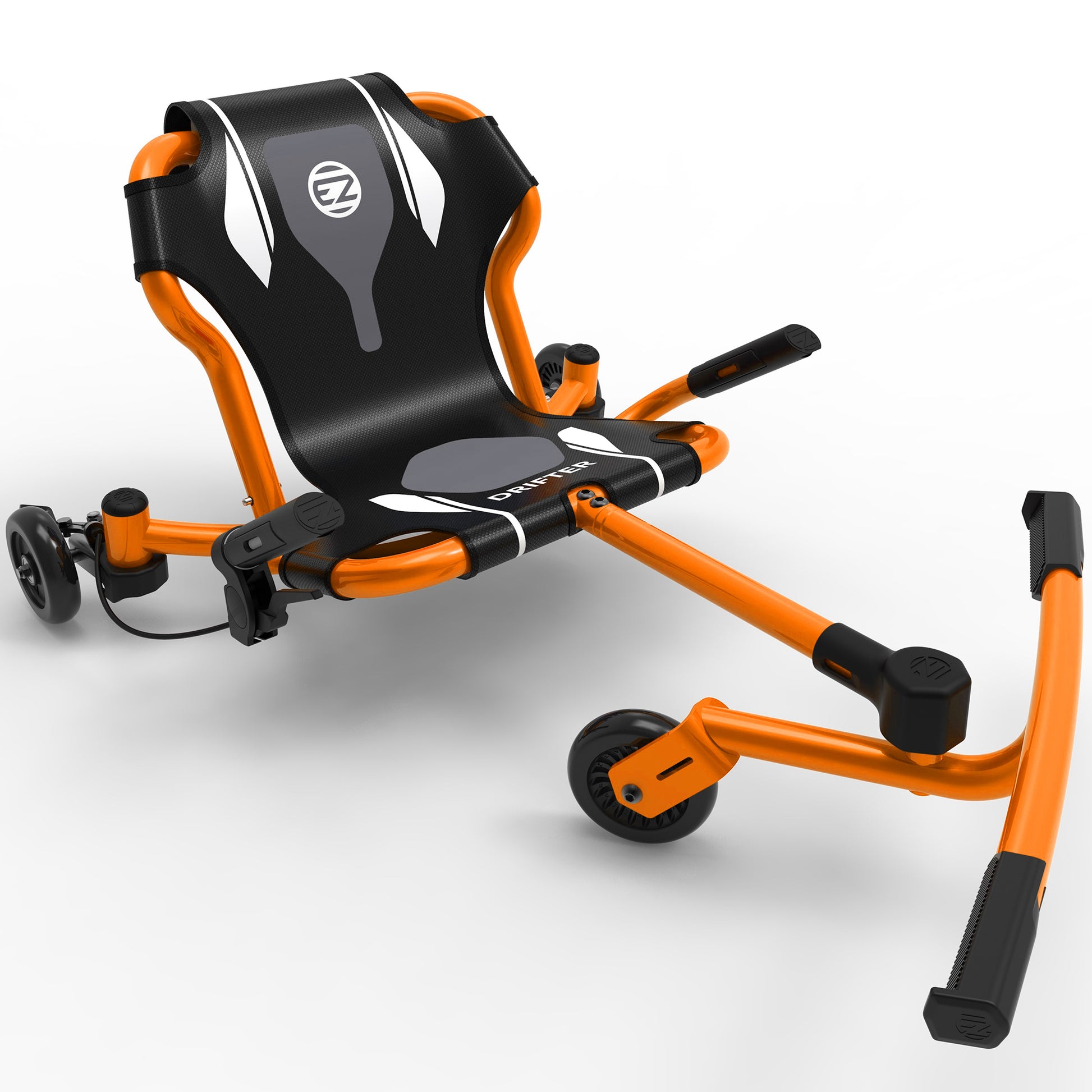 EzyRoller Drifter X orange and black ride-on toy with three wheels