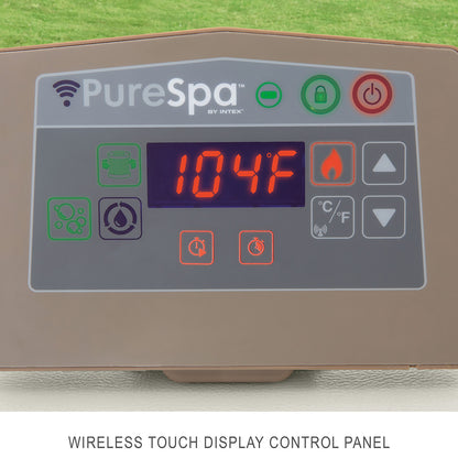 Intex PureSpa Chevron Deluxe 6-Person Inflatable Hot Tub - 77" Square with Jets