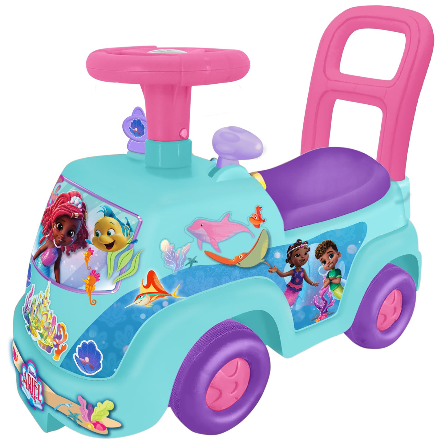 Kiddieland - My First Adventure Ride-On - Ariel Sea Disney Light & Sound - Suitable for 12 mo+