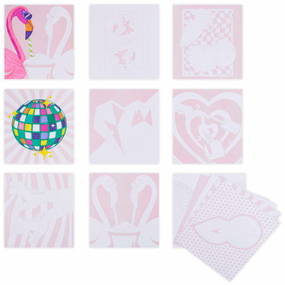 Vivid By Brea Reese Queen Of Hearts Color By Number Marker Pad with pink designs