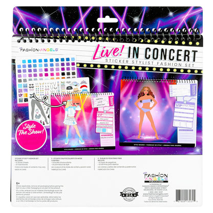 Fashion Angels Sticker Stylist Live in Concert Fashion Set with style boards and stickers
