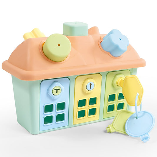 Dolu Sweet Cottage Shape Sorter - 9pc Play Toy for Toddlers 12mo+
