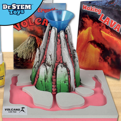 Dr. STEM Volcano Lab Kit - Erupting Experiments Set for Kids 5+
