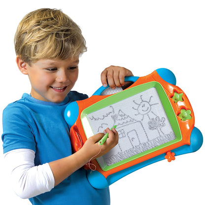 SES Creative Magnetic Drawing Board with Doodle Pen & Stamps - Art Activity Set for Kids 3+