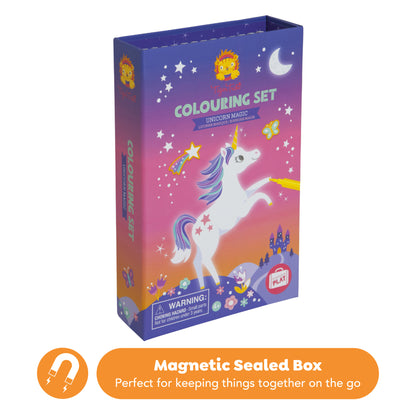 Tiger Tribe Unicorn-Themed Coloring Activity Set - Portable with Markers & Stickers