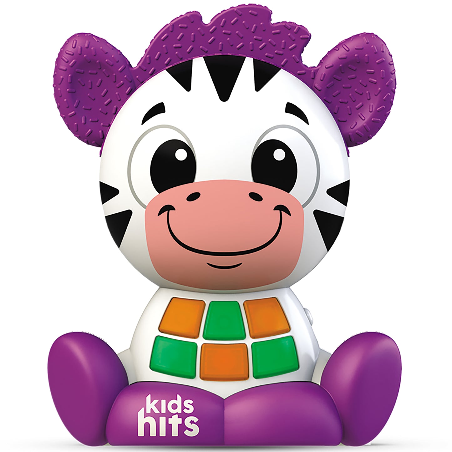 Kids Hits Babykins Zebra purple and white interactive toy with colorful buttons