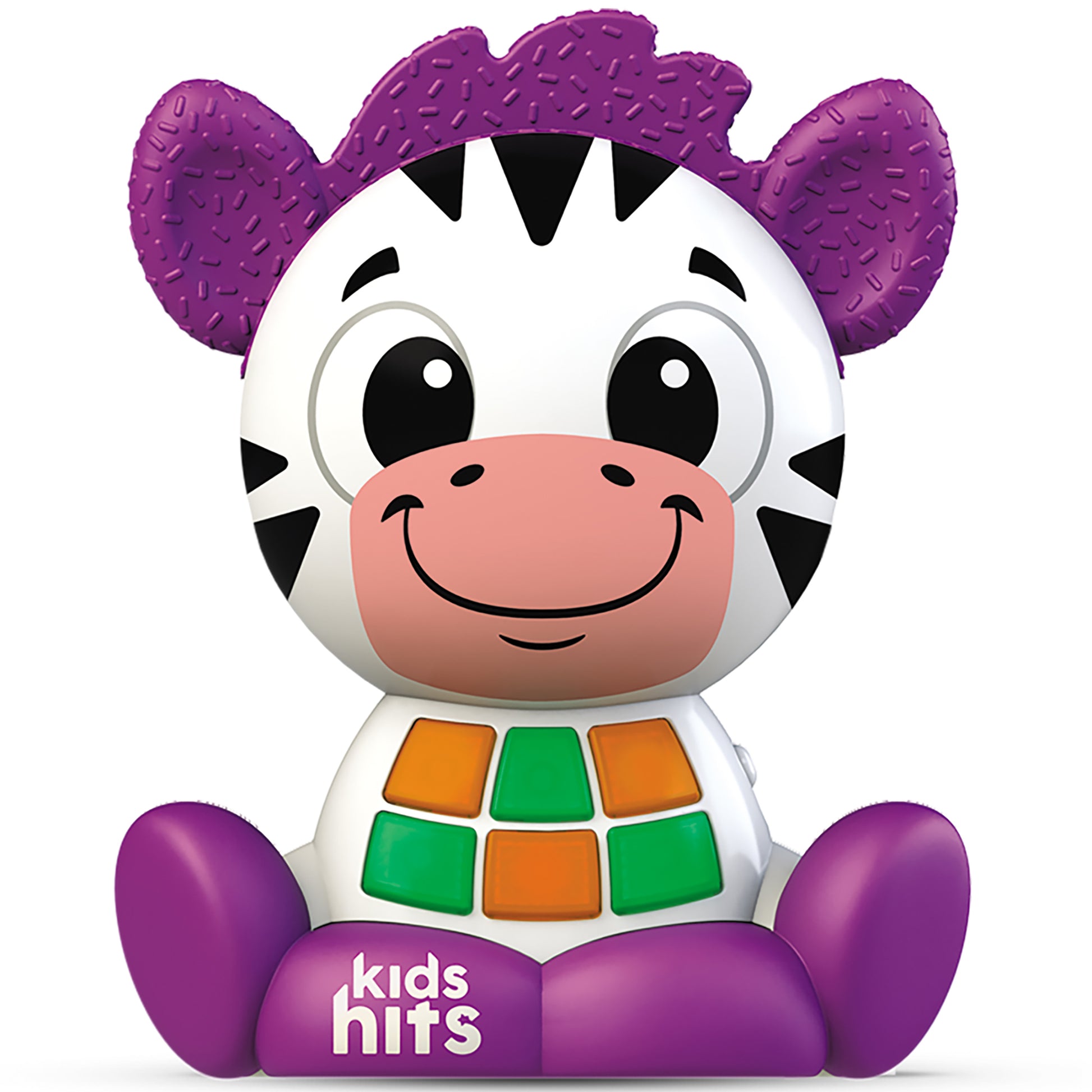 Kids Hits Babykins Zebra purple and white interactive toy with colorful buttons
