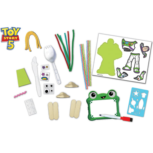 Toy Story 5 Creativity Set with Forky body, Karen body, googly eyes, pipe cleaners, wax sticks, wooden sticks, foam s...