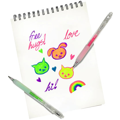 OOLY Jelly Gloss Neon Deco Gel Pens - Assorted Colors, 6-Count