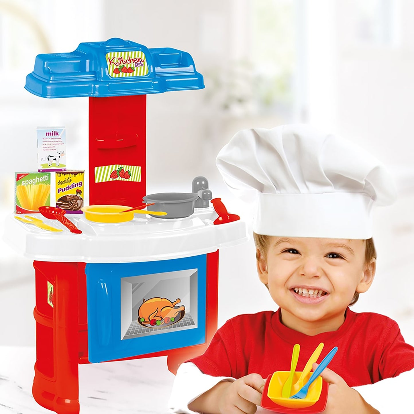 Dolu Chef's Kitchen Playset - Colorful 20pc Set for Toddlers