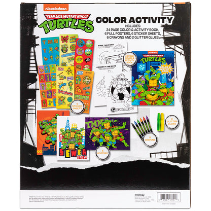 Teenage Mutant Ninja Turtles Color Activity set with coloring book, posters, stickers, crayons and glitter glues