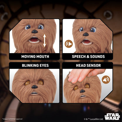 Star Wars Chewbacca Palm Puppetronic interactive puppet with moving mouth, blinking eyes, and speech sounds