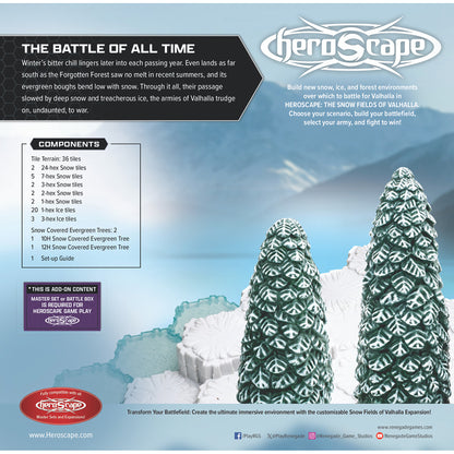 Renegade Games Heroscape Snow Fields of Valhalla Terrain Expansion Set